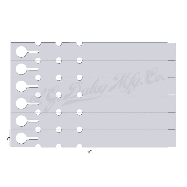 9" x 1" White Wraptie Tags