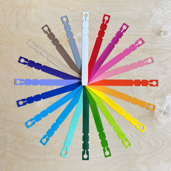 9" x 3/4" Assortment of 20 Color Wraptie Tags