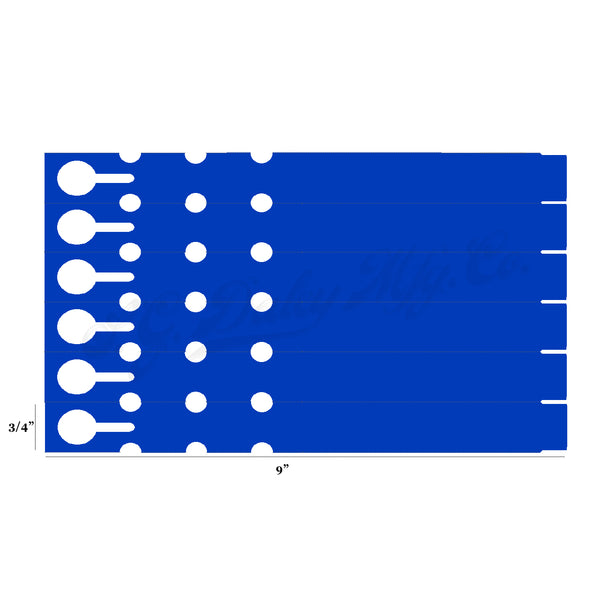 9" x 3/4" Dark Blue Wraptie Tags