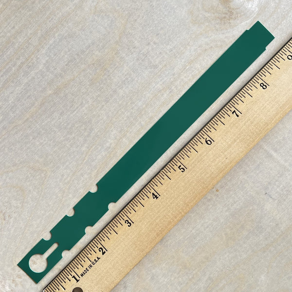 9" x 3/4 Dark Green Wraptie Tag 