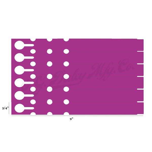 9" x 3/4" Fuchsia Wraptie Tags