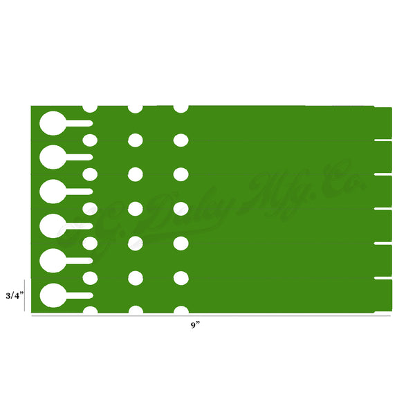9" x 3/4" Green Wraptie Tags