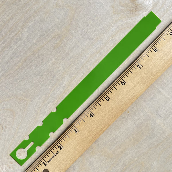 9" x 3/4 Green Wraptie Tag 