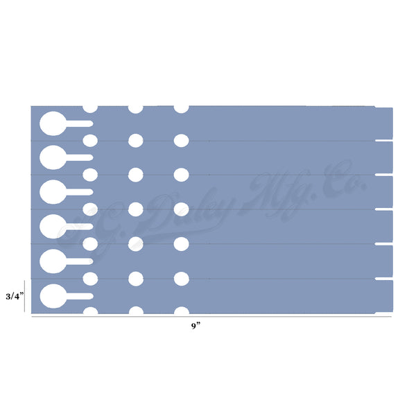 9" x 3/4" Grey Wraptie Tags