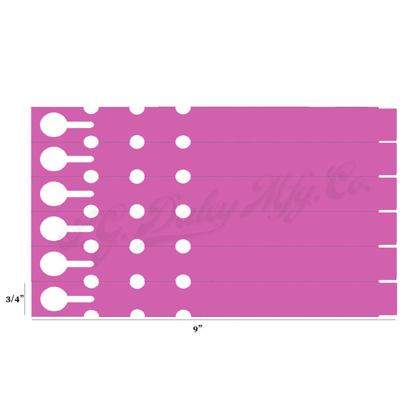 9" x 3/4" Hot Pink Wraptie Tags