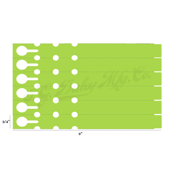 9" x 3/4" Lime Wraptie Tags
