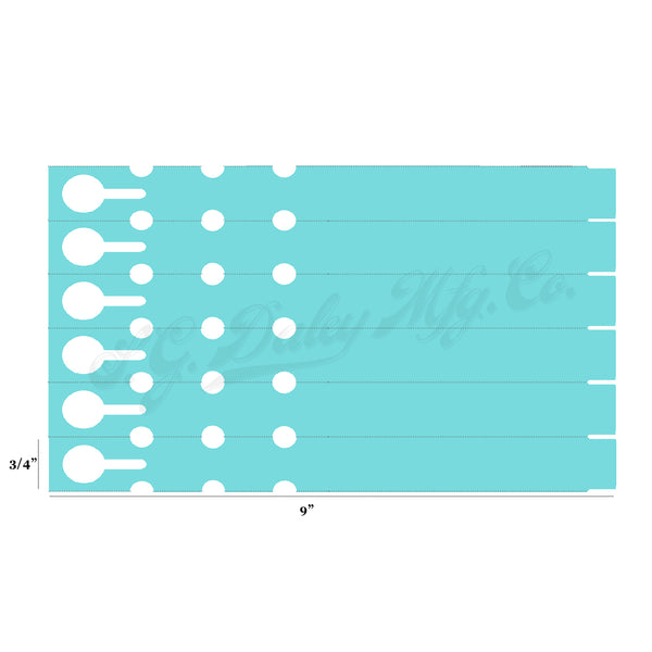 9" x 3/4" Mint Wraptie Tags