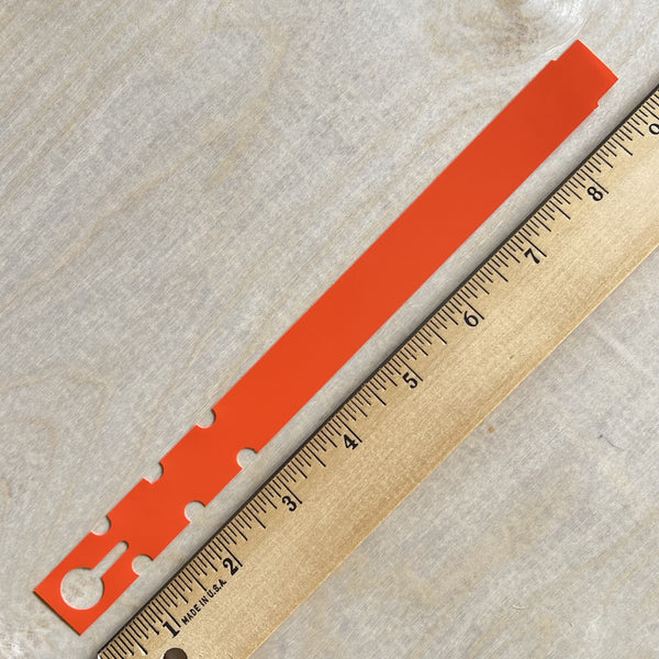 9" x 3/4 Orange Wraptie Tag 