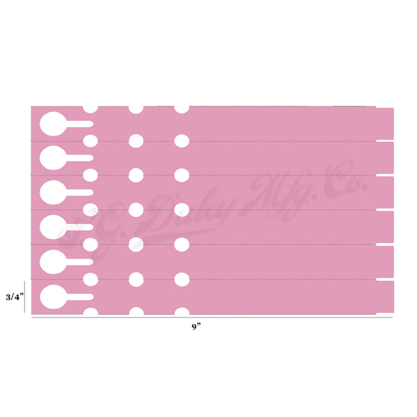 9" x 3/4" Pink Wraptie Tags