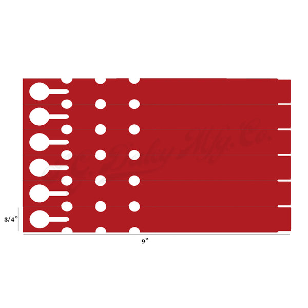 9" x 3/4" Red Wraptie Tags