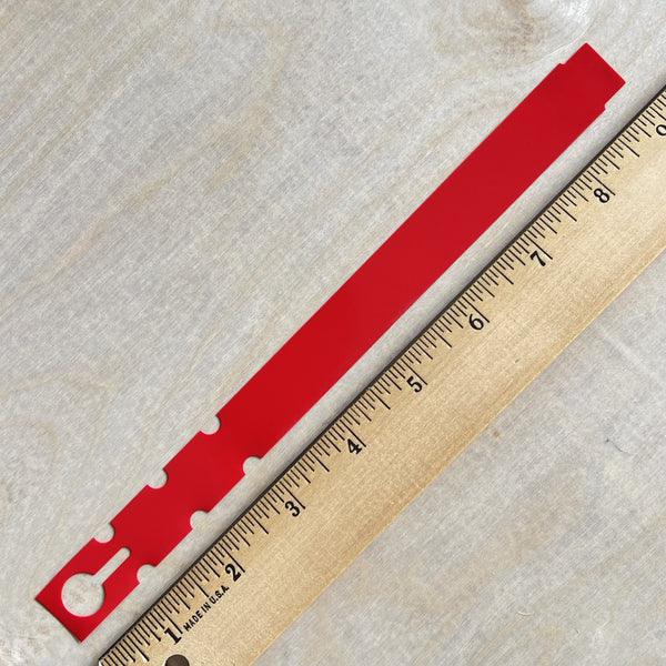 9" x 3/4 Red Wraptie Tag 