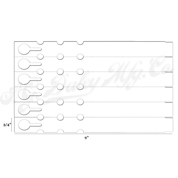 9" x 3/4" White Wraptie Tags